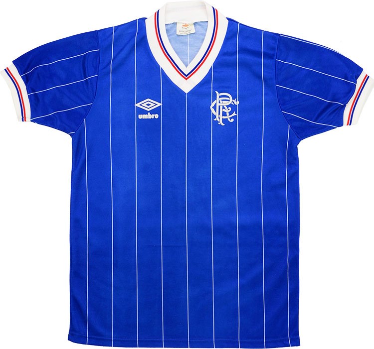 Thailande Maillot Football Rangers Domicile Retro 1982 1983 Bleu